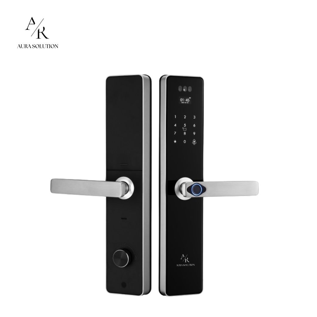 AURA GEN E stainless steel smart lock with fingerprint, PIN, and mobile app access, designed for secure and stylish Malaysian home doors. AURA GEN E stainless steel smart lock with fingerprint, PIN, and mobile app access, designed for secure and stylish Malaysian home doors.